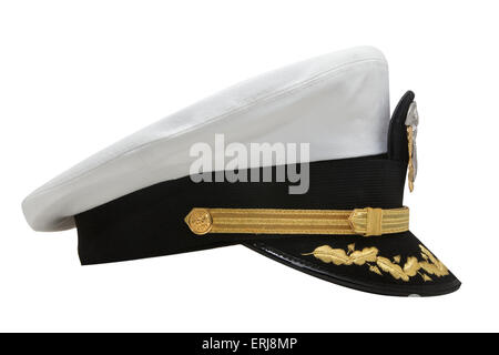 Side view of a Navy Commanders Cap Stock Photo