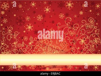 Abstract winter background with snowflakes and place for text Stock Vector