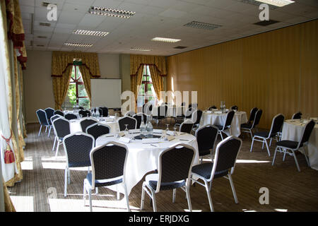 A conference room set up ready for a business presentation Stock Photo