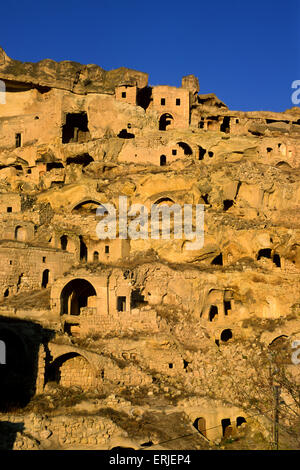 Turkey, Cappadocia, Çavuşin, cave dwellings Stock Photo