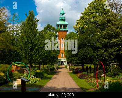 The Carillon Tower in Queen's Park Loughborough Leicestershire England UK built 1923 in memory of men who died in World War One Stock Photo