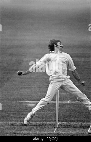Australian tour of Great Britain for the Ashes. First day of the Second test at Lords between England and Australia.  Australian bowler Dennis Lillee in action. 22nd June 1972. Stock Photo