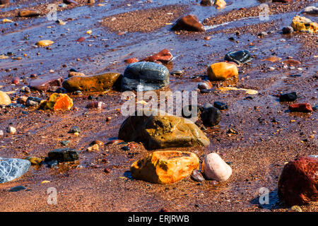 Pebbles on a Beach in Dawlish, South Devon, England,  UK Stock Photo