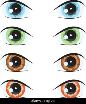 Set of Eyes shape. Different shapes - close set, wide set, protruding ...