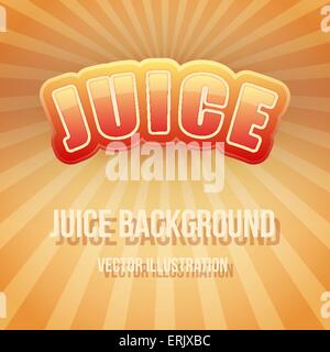 Background of Label for apple juice. Bright premium design. Vector Illustration. Stock Vector