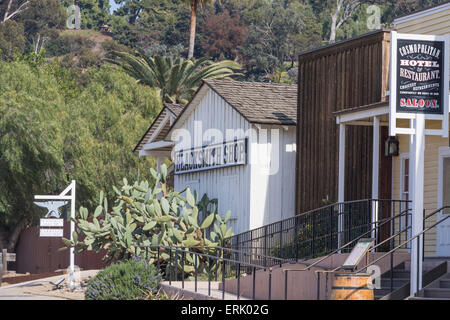 Blacksmith Shop and Cosmopolitan hotel restaurant in San Diego 'Old Town State Historic Park', San Diego, California. Stock Photo