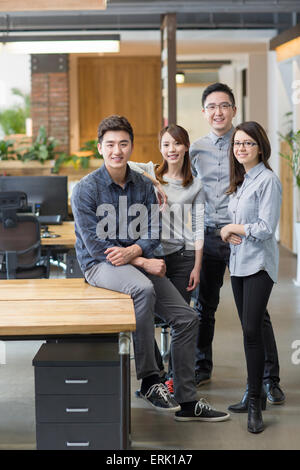 IT workers standing in office Stock Photo