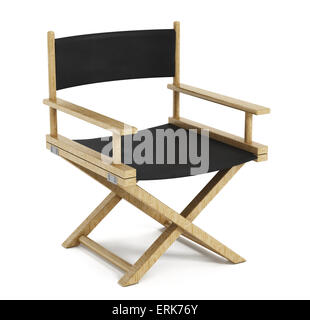 Director chair isolated on white background. Stock Photo