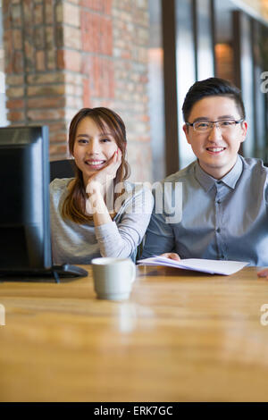 IT workers working in office Stock Photo