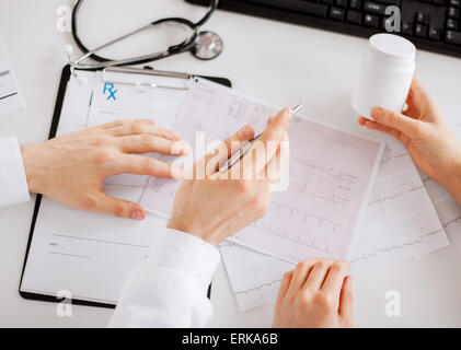 two doctors prescribing medication Stock Photo