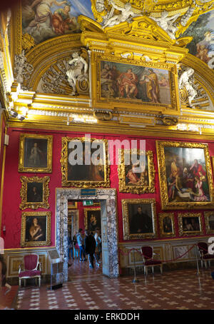 Hall in the Palazzo Pitti, Florence, Tuscany, Italy Stock Photo