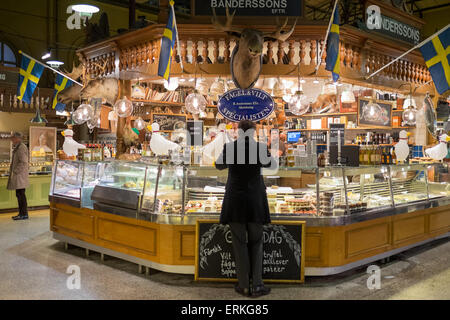 Ostermalm market hall in Stockholm, Sweden. Stock Photo