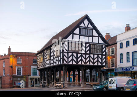 Market House at dusk in Ledbury, Herefordshire, UK. Stock Photo