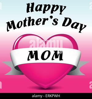 Vector illustration of happy mothers day background concept Stock Vector