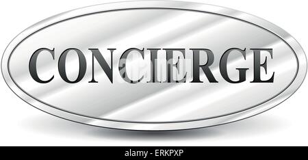 Vector illustration of concierge sign on white background Stock Vector