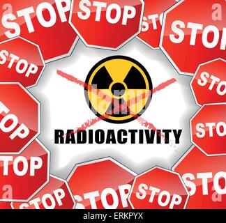 Tiny people in radioactive protection suit. Radiation warning concept.  Nuclear toxic waste. Modern flat cartoon style. Vector illustration on  white background 26994748 Vector Art at Vecteezy