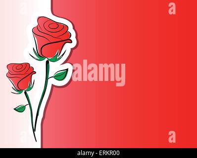 Vector illustration of roses background concept Stock Vector