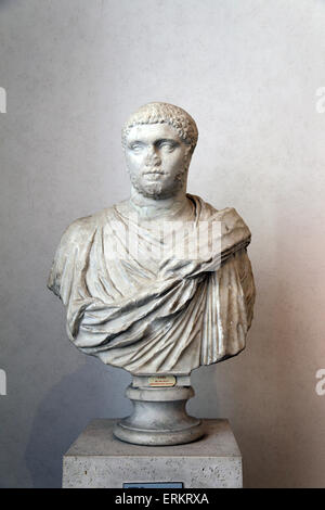 Geta (189-211 AD). Roman emperor. Bust. Portrait.  209-212 AD. From Rome. National Roman Museum. Palace Massimo. Rome. Italy. Stock Photo