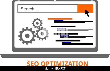 An illustration showing an seo optimization concept Stock Vector