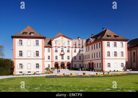 Deutschordensschloss Castle, Mainau Island, in spring, Lake Constance, Baden-Wurttemberg, Germany, Europe Stock Photo