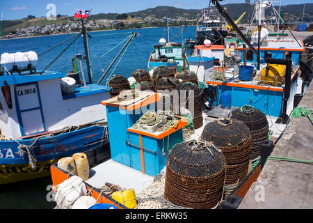 Tthe fishing harbour of Ancud, Island of Chiloe, Chile, South America Stock Photo