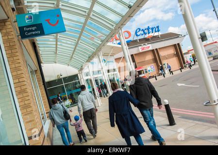 Beaumont Shopping Centre, Leicester LE4 1DS. The site is owned by British Land PLC. Stock Photo