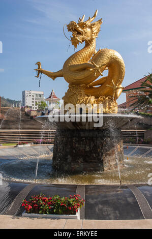 Golden Sea Dragon in the Queen Sirikit park, located in Phuket Old Town, Thailand