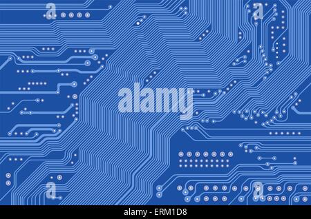 printed circuit - motherboard - technology abstract - vector Stock Vector