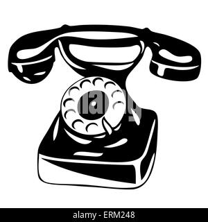 old phone - vector Stock Vector