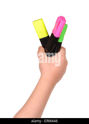 https://l450v.alamy.com/450v/erm446/childrens-hand-holds-the-colorful-markers-isolated-erm446.jpg