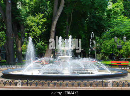 Summer day in public city park Stock Photo