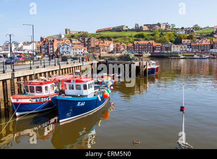 Whitby town harbour Stock Photo