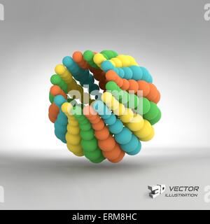 3d abstract spheres composition. Vector illustration Stock Vector Image ...
