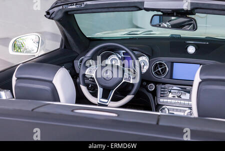Interior design of Mercedes-Benz SL Class cabriolet Stock Photo - Alamy