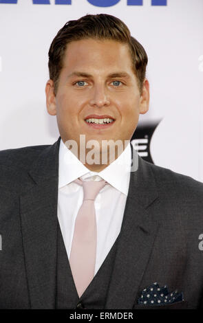 Jonah Hill at the Los Angeles premiere of 'The Watch' held at the Grauman's Chinese Theatre in Hollywood on July 23, 2012. Stock Photo