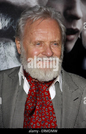 Anthony Hopkins at the Los Angeles premiere of 'The Wolfman' held at the ArcLight Cinemas in Hollywood on February 28, 2010. Stock Photo