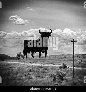 An outline of a large bull billboard in Mexico Stock Photo