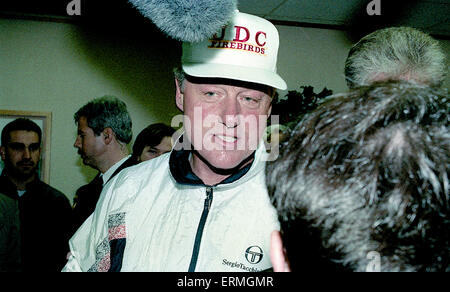 Washington, DC. USA 19th November 1992 President-Elect William Jefferson Clinton goes jogging and stops at the McDonald's location on Mst. NW. in Washington DC. Credit: Mark Reinstein Stock Photo