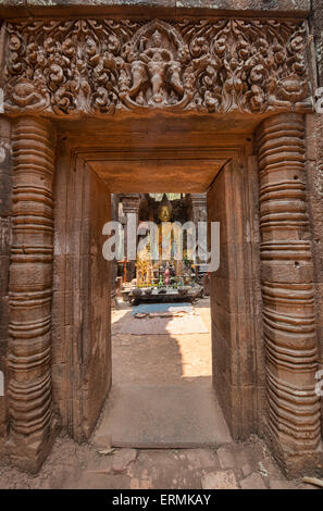 Atmospheric ruins at Vat Phou (Wat Phu) in Champasak, Laos Stock Photo