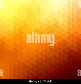Abstract geometric background with orange and yellow triangles. Vector illustration. Summer sunny design Stock Vector