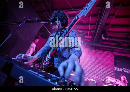Detroit, Michigan, USA. 4th June, 2014. ADAM SMITH of TEMPLES performs at The Shelter in Detroit, MI on June 4th 2015 © Marc Nader/ZUMA Wire/Alamy Live News Stock Photo