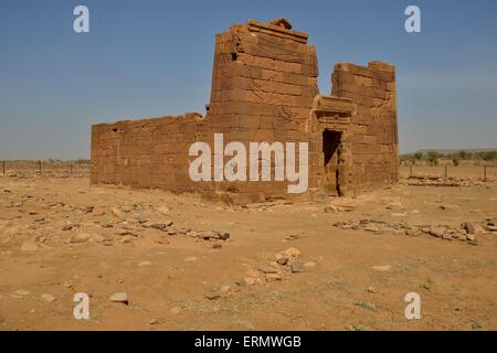 Lion Temple for the lion-deity Apedemak, Naga, Nubia, Nahr an-Nil, Sudan Stock Photo