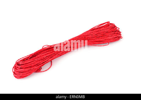 isolated, small, tiny, little, short, cord, wire, roll, coil, rope, white  Stock Photo - Alamy