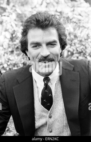 Tom Selleck, Actor, Photo-call, London, 2nd May 1985. Stock Photo