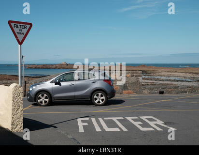 Guernsey filter in turn road system Stock Photo