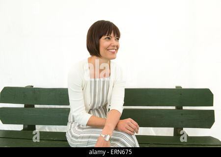 ABIGAIL ROKISON, former actor, now academic and  author of 'Shakespeare for Young People', at the Hay Literature Festival 2015 Stock Photo