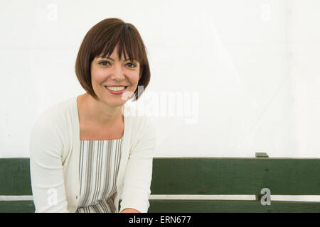 ABIGAIL ROKISON, former actor, now academic and  author of 'Shakespeare for Young People', at the Hay Literature Festival 2015 Stock Photo