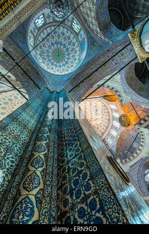 Interior and dome of the New Mosque Yeni Camii in Istanbul, Türkiye ...