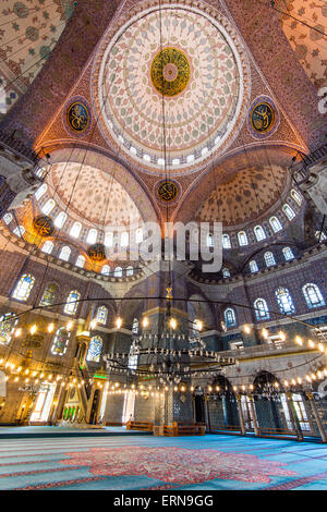Interior view of New Mosque(Yeni cami) in Istanbul,Turkey Stock Photo ...