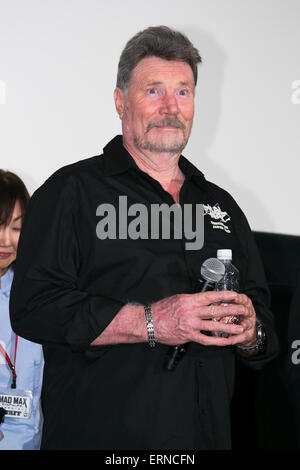 Australian actor Vernon Wells from the original Mad Max movie (1979) attends the ''Mad Max: Fury Road'' stage greeting in downtown Tokyo on June 5, 2015. The movie hits the theaters across Japan on June 20th. (Photo by Rodrigo Reyes Marin/AFLO) Stock Photo